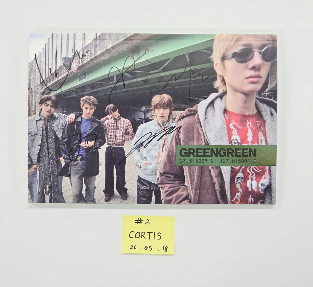 CORTIS The 2nd EP GREENGREEN - Hand Autographed(Signed) Promo Album [26.05.18]
